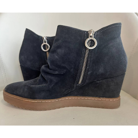 Sofft Women's Siri Blue Wedge Waterproof Suede Sz. 10M - Picture 2 of 10